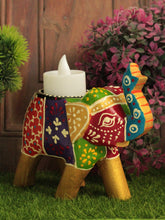 Load image into Gallery viewer, Beautiful Handcrafted Wooden Elephant Tealight
