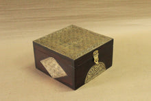Load image into Gallery viewer, Handcrafted Wooden Box with Brass Fittings: Timeless Elegance in Every Detail
