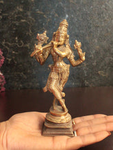 Load image into Gallery viewer, Vintage Brass Murti God Of Love Krishna
