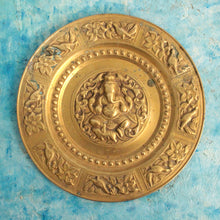 Load image into Gallery viewer, Exquisite Vintage Brass Ganesha Embossed Plate
