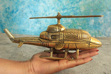Load image into Gallery viewer, Vintage Brass Helicopter Showpiece: A Nostalgic Decor Accent
