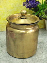 Load image into Gallery viewer, Vintage Brass Barni/Container: A Timeless Storage Treasure
