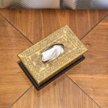 Load image into Gallery viewer, Handcrafted Tissue Box with Heavy Brass Fittings - A Luxurious Necessity
