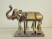 Load image into Gallery viewer, Artisan-Crafted Elephant Showpiece with 10 Melodious Hanging Bells - Style It by Hanika
