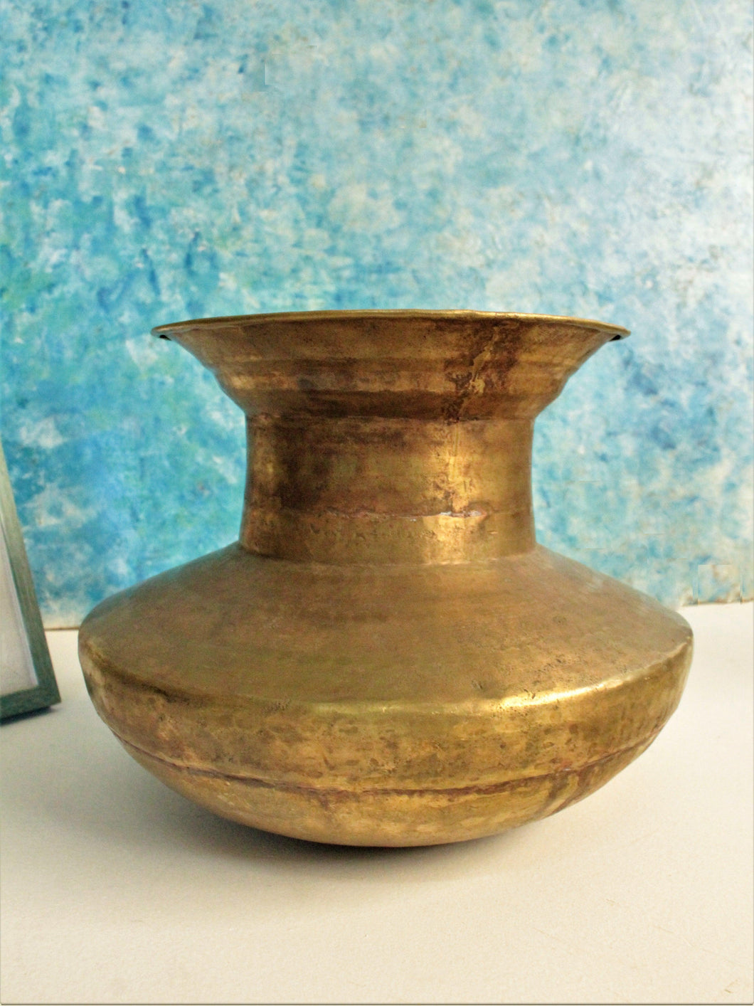 Beautiful Vintage Brass Chari / Oil or Ghee Vessel - Style It by Hanika