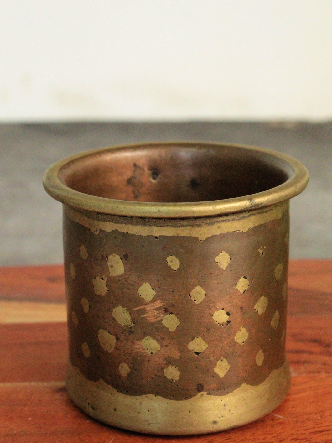 Beautiful Vintage Brass panchpatra / Holy water pot/ Glass - Style It by Hanika