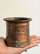 Load image into Gallery viewer, Beautiful Vintage Brass panchpatra / Holy water pot/ Glass - Style It by Hanika

