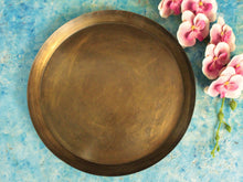 Load image into Gallery viewer, Beautiful Vintage Brass Thali Size 34 x 34 x 2.5 cm - Style It by Hanika
