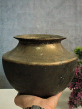 Load image into Gallery viewer, Beautiful Vintage Brass Water Pot or Kalash Size 18.2x 18.2 x 14 cm - Style It by Hanika
