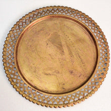Load image into Gallery viewer, Beautiful Vintage Hand Engraved Brass Plate - Style It by Hanika

