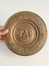 Load image into Gallery viewer, Beautiful Vintage Laxmi ji Embossed Brass Plate - Style It by Hanika
