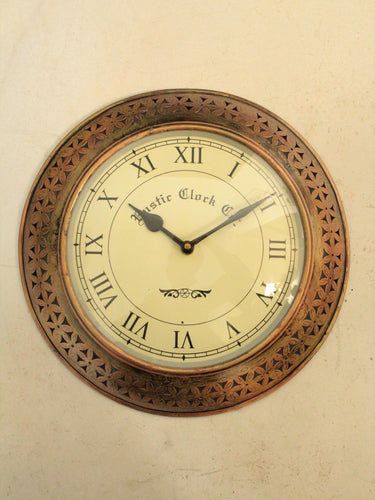 Beautiful Vintage Style Wooden Handcrafted Wall Clock - Style It by Hanika