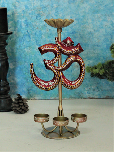 Serene OM Tealight Holder: Radiance for Your Sacred Space - Style It by Hanika