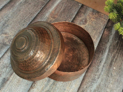 Vintage Copper Container / Dabba - Style It by Hanika