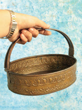Load image into Gallery viewer, Vintage Small Brass Basket with Handle - Style It by Hanika
