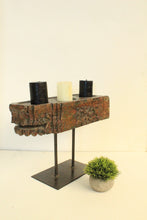 Load image into Gallery viewer, Vintage Wooden Hand Carved Candle Holder Stand - Style It by Hanika
