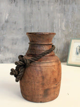 Load image into Gallery viewer, Vintage Wooden Himachal Pot / Planter / Vase - Style It by Hanika
