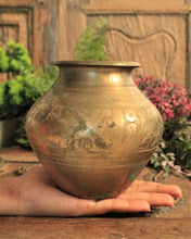 Load image into Gallery viewer, Beautifully Carved Brass Pot
