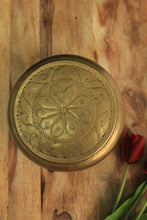 Load image into Gallery viewer, Vintage Brass Container (Katordan) with Carved Lid - Style It by Hanika
