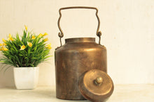 Load image into Gallery viewer, Elegant Vintage Brass Container with Handle (Height - 20 Inches)
