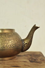 Load image into Gallery viewer, Vintage Brass Delicately Carved Tea pot
