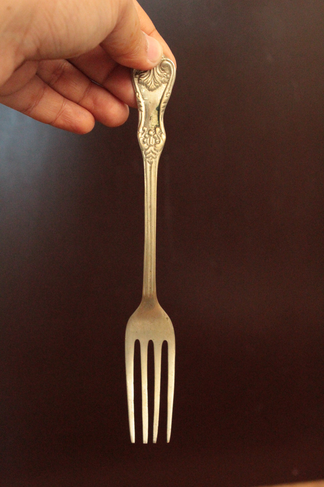 Beautiful Vintage Fork with Carved Handle