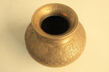 Load image into Gallery viewer, Vintage Beautifully Carved Brass Pot
