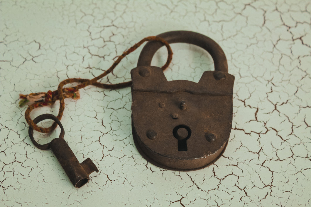 Vintage Padlock With Key