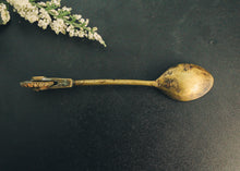 Load image into Gallery viewer, Vintage Brass Tea Spoon with Cutter (Length - 5.5 Inches)
