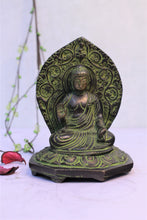 Load image into Gallery viewer, Abhaya Buddha Idol Blessing Buddhism Brass Statue Size 10 x 9.5 x 14 cm - Style It by Hanika
