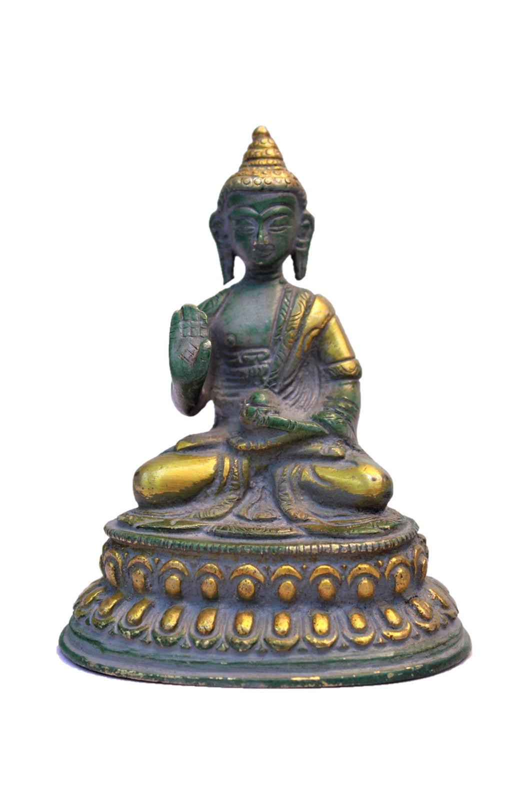 Abhaya Buddha Idol Tibet Buddha Brass Statue Size 8 x 5.3 x 11 cm - Style It by Hanika