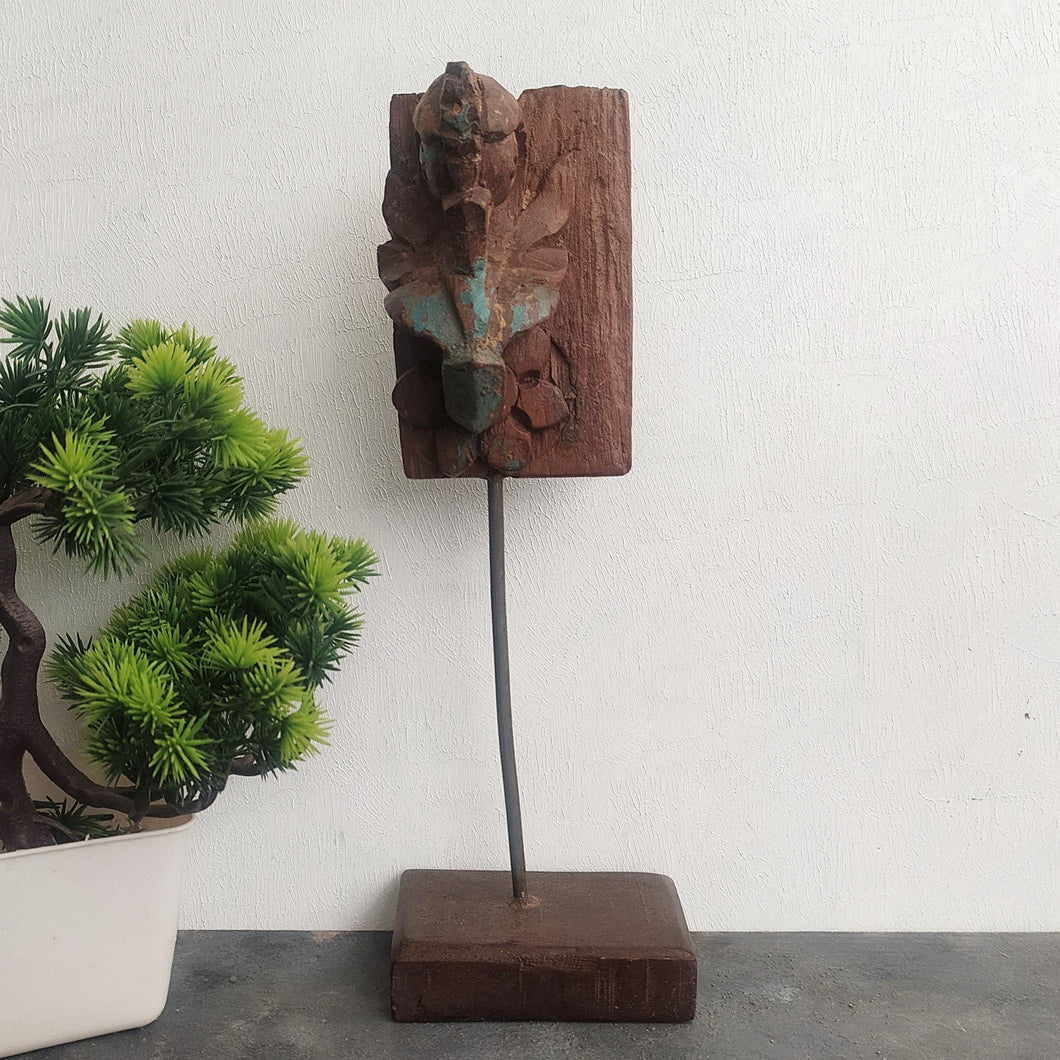 Antique Carved Wooden Standee - Style It by Hanika
