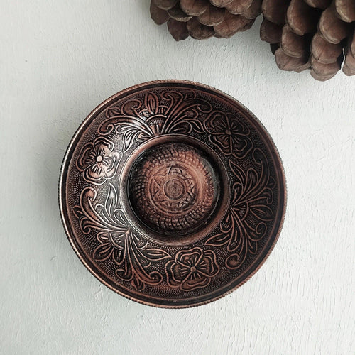 Art Bowl with Vintage Copper Finish: An art piece collectable for Brunch/Cocktail table (Diameter - 3.75 Inches) - Style It by Hanika