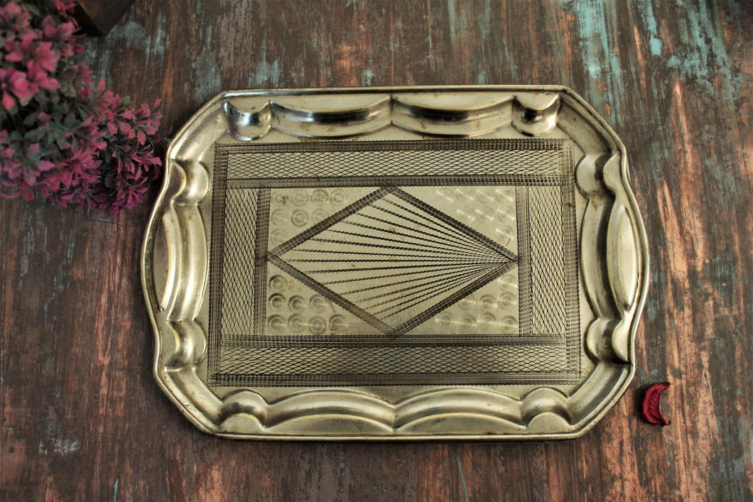 Beautiful Brass Tray Size - 31.5x22x1.5 cm Ideal for Food Photography & Food Styling - Style It by Hanika
