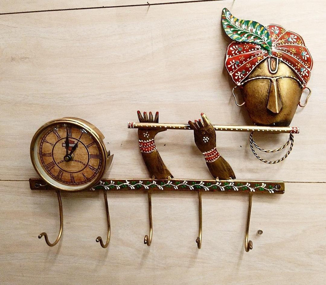 Beautiful Krishna Wall Clock Hanger - Style It by Hanika