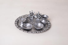 Load image into Gallery viewer, Beautiful Light weight Silver Finish Pooja Thali - Style It by Hanika
