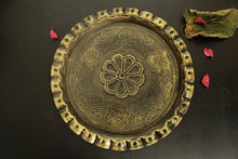 Load image into Gallery viewer, Beautiful Metal Art Plate Brass Finish - Style It by Hanika
