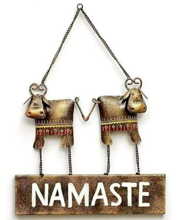 Beautiful Namaste Cow Wall or Door Hanging for Home & Office - Style It by Hanika