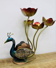 Load image into Gallery viewer, Beautiful Peacock Tealight / Candle Holder For Table Decor Size 48 x 32 x 48 cm - Style It by Hanika
