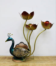 Load image into Gallery viewer, Beautiful Peacock Tealight / Candle Holder For Table Decor Size 48 x 32 x 48 cm - Style It by Hanika
