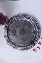 Load image into Gallery viewer, Beautiful Silver Finish Metal Art Plate - Style It by Hanika
