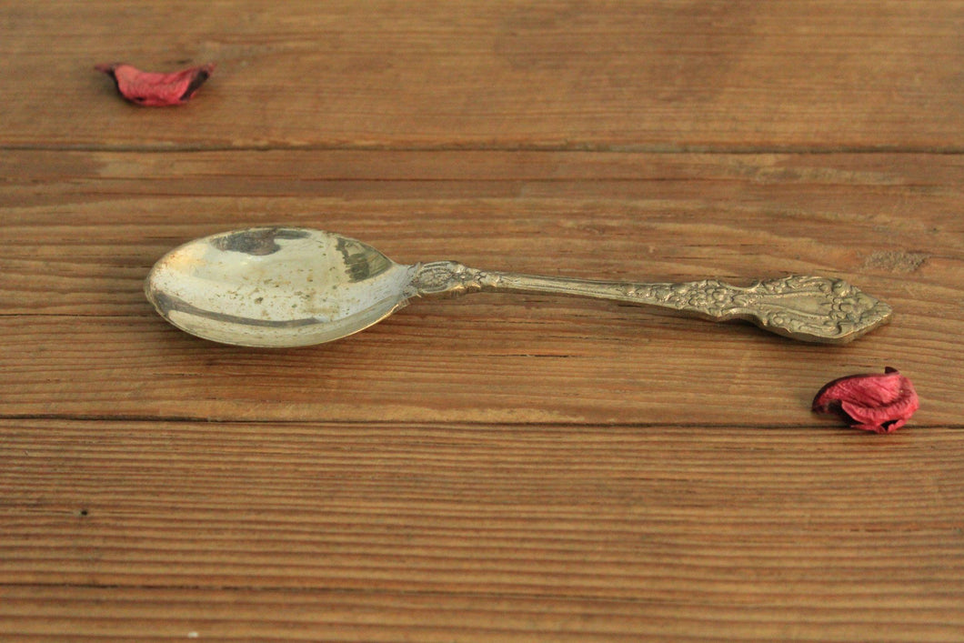 Beautiful Vintage Brass Carved Spoon (Length - 6.7