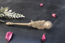 Load image into Gallery viewer, Beautiful Vintage Brass Carved Temple Spoon(Size-6&quot;) - Style It by Hanika

