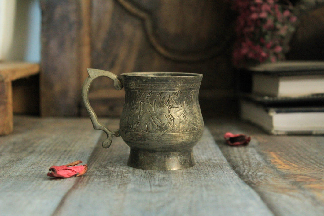 Beautiful Vintage Brass Cup (Height - 2.5