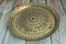 Load image into Gallery viewer, Beautiful Vintage Brass Engraved Plate (Length - 10.2&quot;) - Style It by Hanika
