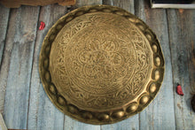 Load image into Gallery viewer, Beautiful Vintage Brass Engraved Plate (Length - 14.2&quot; ) - Style It by Hanika
