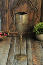 Load image into Gallery viewer, Beautiful Vintage Brass Footed Glass (Height - 9.4&quot;) - Style It by Hanika
