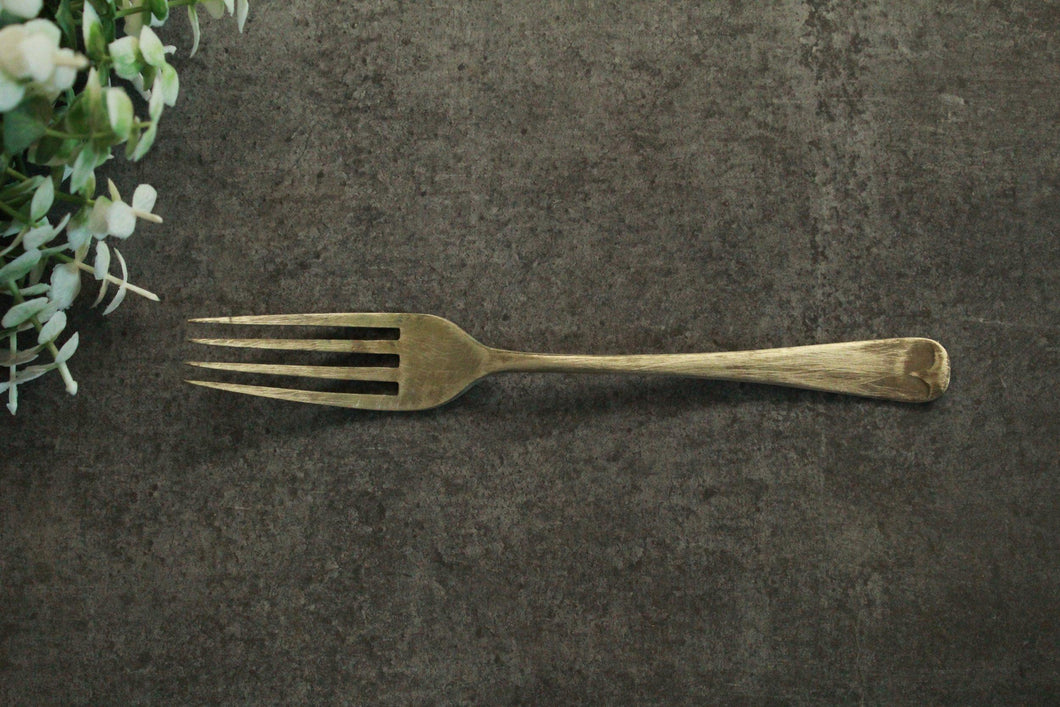 Beautiful Vintage Brass Fork (Length - 6.6
