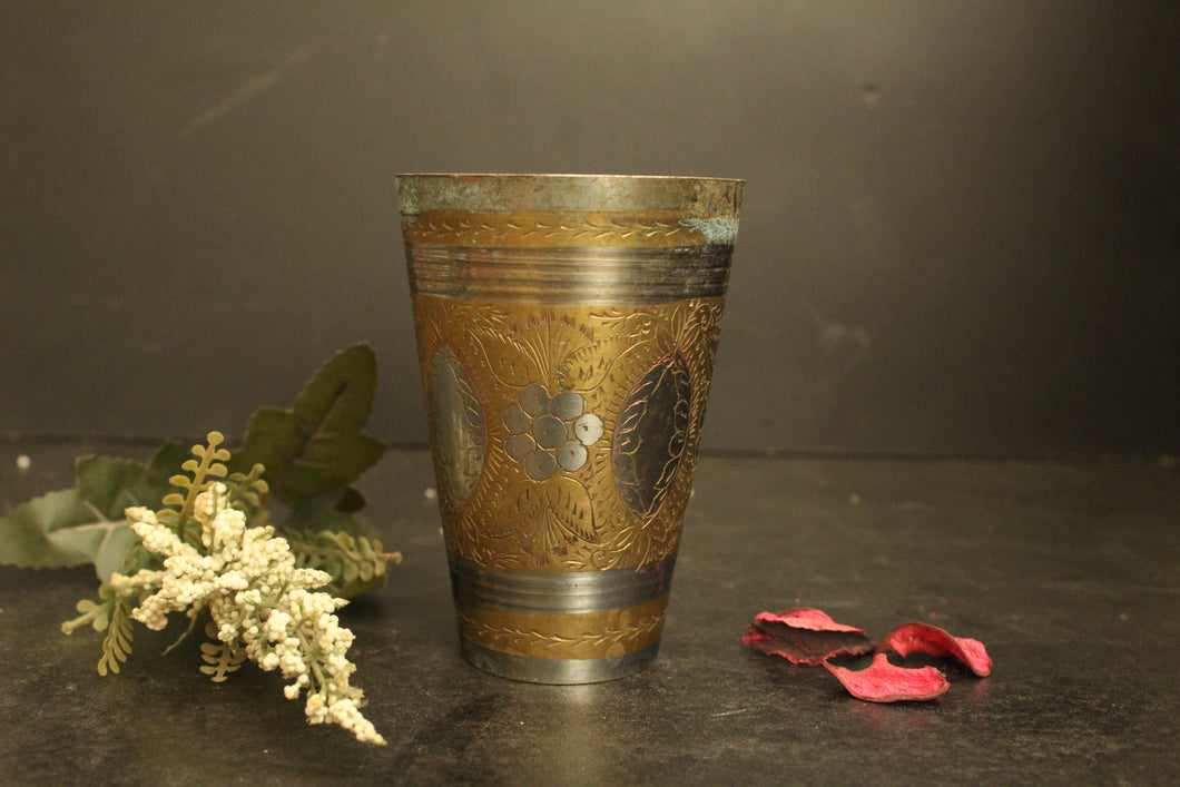 Beautiful Vintage Brass Glass - Style It by Hanika