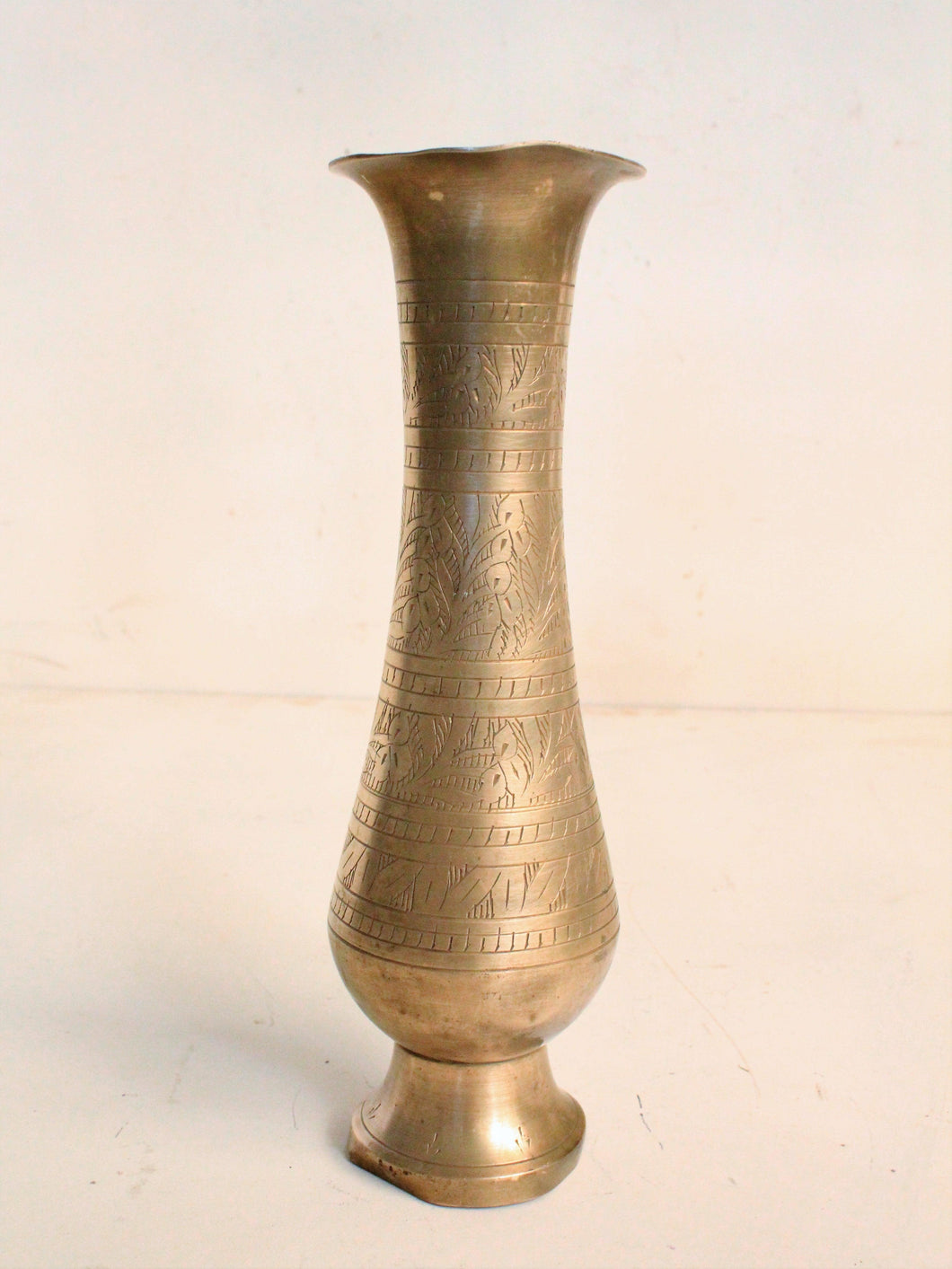 Beautiful Vintage Brass Hand Carved Vase - Style It by Hanika